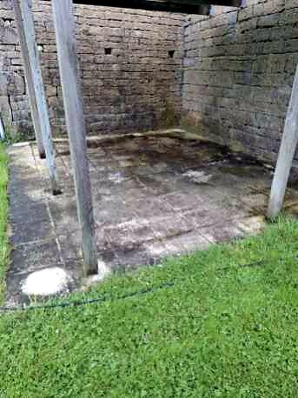 Dalle béton réalisée pour un cabanon à Gramat
